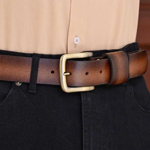 Personalized gift with the name & your special message. Handmade leather belt. - Picture 8 of 15